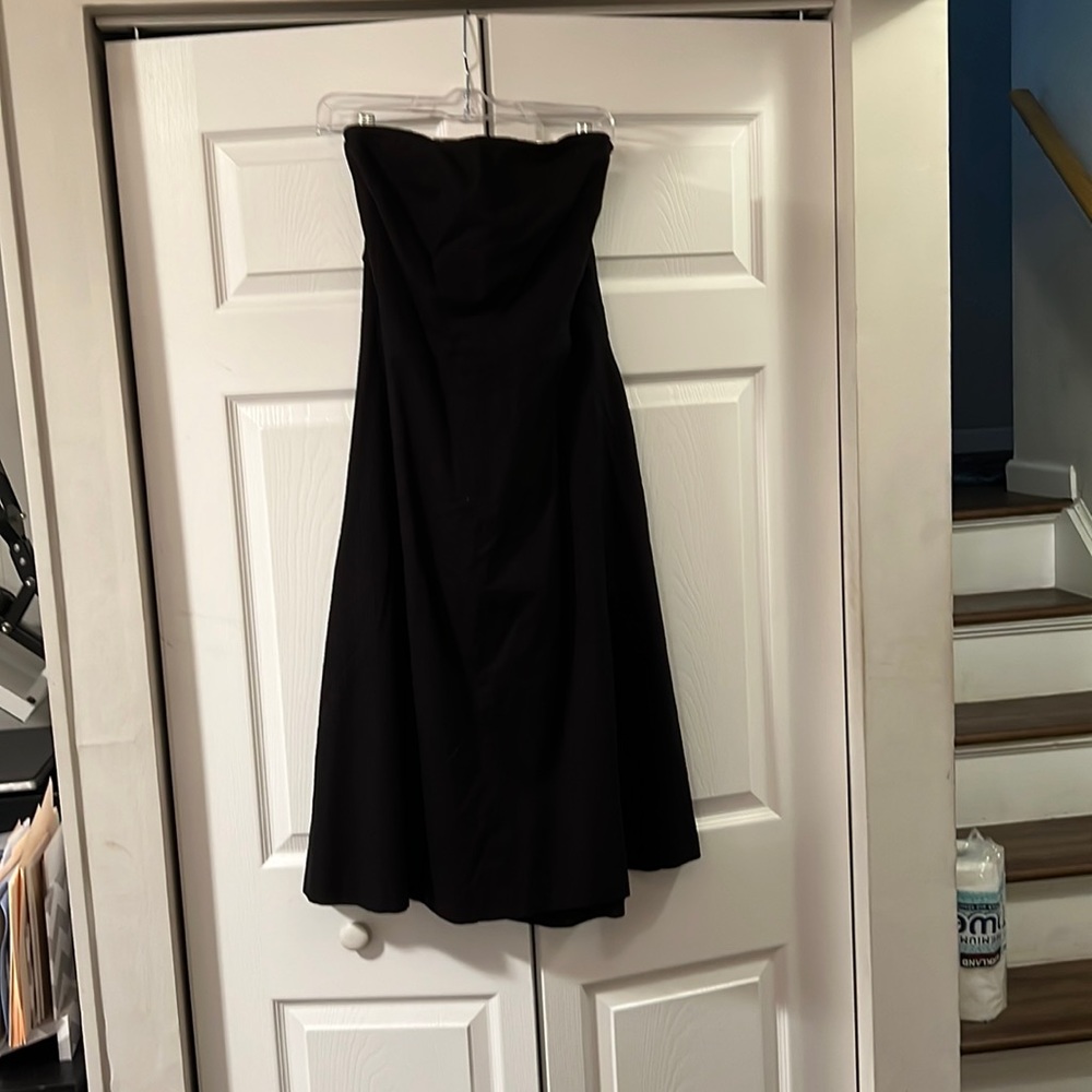 J Crew Strapless Black Dress